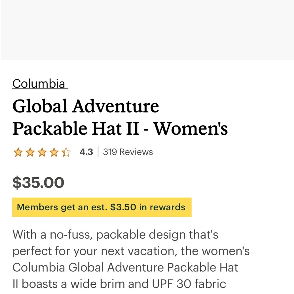 Columbia Global Adventure Packable Hat II - Picture 8 of 8